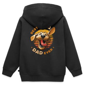 Best Dog Dad Ever Golden Retriever Herrchen Vater - Kinder Premium Organic Zip Hoodie - Schwarz - Hinten - AI Model Kid Male (0cm)