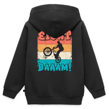 8 Geburtstag Bmx 8 Jahre Geschenk - Kinder Premium Organic Zip Hoodie - Schwarz - Hinten - AI Model Kid Male (0cm)