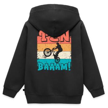 10 Geburtstag Bmx 10 Jahre Geschenk - Kinder Premium Organic Zip Hoodie - Schwarz - Hinten - AI Model Kid Male (0cm)