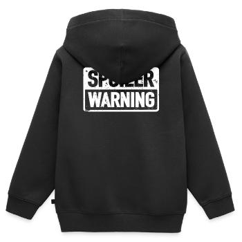 Kino, Serie, Spoiler - Kinder Premium Organic Zip Hoodie - Schwarz - Hinten - AI Model Kid Male (0cm)