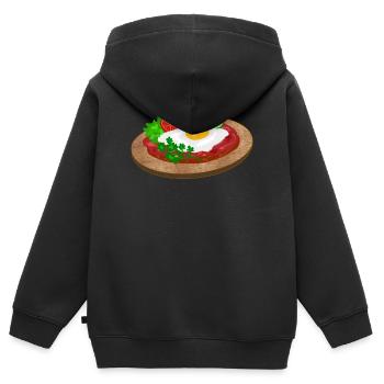 Strammer Max - Kinder Premium Organic Zip Hoodie - Schwarz - Hinten - AI Model Kid Male (0cm)