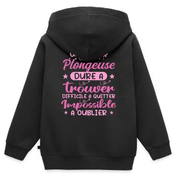 Ein Super Diver - Diver Geschenk - Kinder Premium Organic Zip Hoodie - Schwarz - Hinten - AI Model Kid Male (0cm)