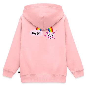 Piggie mimi von Helfspawn - Kinder Premium Organic Zip Hoodie - Rosa - Hinten - AI Model Kid Female (0cm)