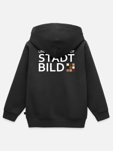 Stadtbild - Kinder Premium Organic Zip Hoodie - Schwarz