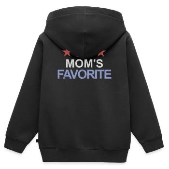 Enfant préféré Je suis le préféré de maman Le lieblin de maman - Sweat Premium à capuche zippé enfant bio - noir - Dos - AI Model Kid Male (0cm)