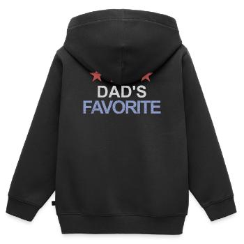 Lieblingskind Ich bin Papas Liebling Papas Lieblin - Kinder Premium Organic Zip Hoodie - Schwarz - Hinten - AI Model Kid Male (0cm)