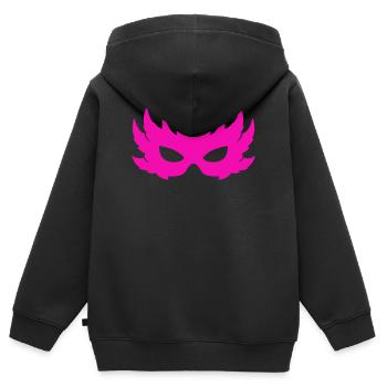 Venezianische Maske - Kinder Premium Organic Zip Hoodie - Schwarz - Hinten - AI Model Kid Male (0cm)