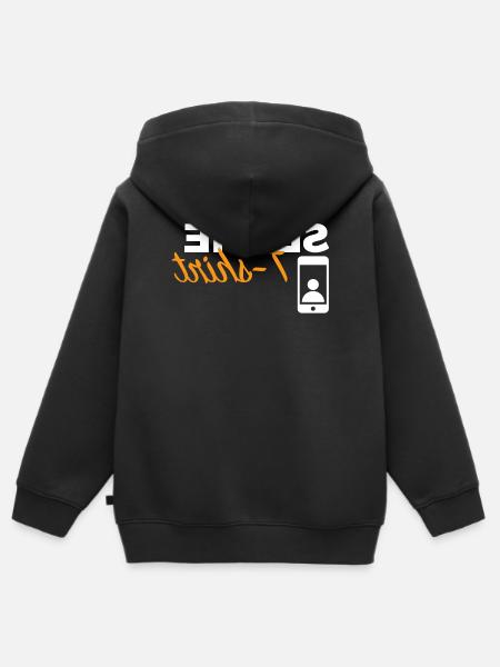 Selfie-T-Shirt - Kinder Premium Organic Zip Hoodie - Schwarz