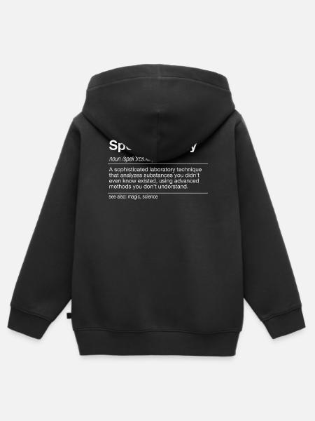 Spektroskopie FTIR UV/VIS Raman Analyse Spektrum - Kinder Premium Organic Zip Hoodie - Schwarz