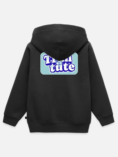 Echte Trantüte im Dienst - Kinder Premium Organic Zip Hoodie - Schwarz