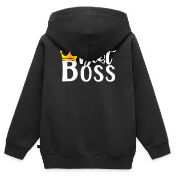 La meilleure meilleure manager de tous les temps CEO Femme - Sweat Premium à capuche zippé enfant bio - noir - Dos - AI Model Kid Male (0cm)