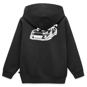 Voitures de sport Voitures de course automobiles - Sweat Premium à capuche zippé enfant bio - noir - Dos - AI Model Kid Male (0cm)