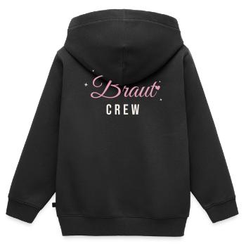 Braut Crew JGA Junggesellinnenabschied Team Gruppe - Kinder Premium Organic Zip Hoodie - Schwarz - Hinten - AI Model Kid Male (0cm)