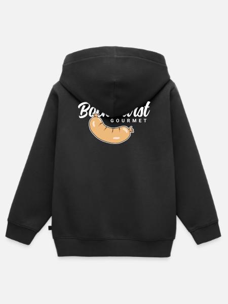 Bockwurst Gourmet - Kinder Premium Organic Zip Hoodie - Schwarz