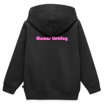 Mamas favorite - Kids Premium Organic Zip-up Hoodie - black - Back - AI Model Kid Male (0cm)