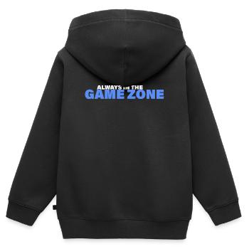 ZONE DE JEU - Sweat Premium à capuche zippé enfant bio - noir - Dos - AI Model Kid Male (0cm)