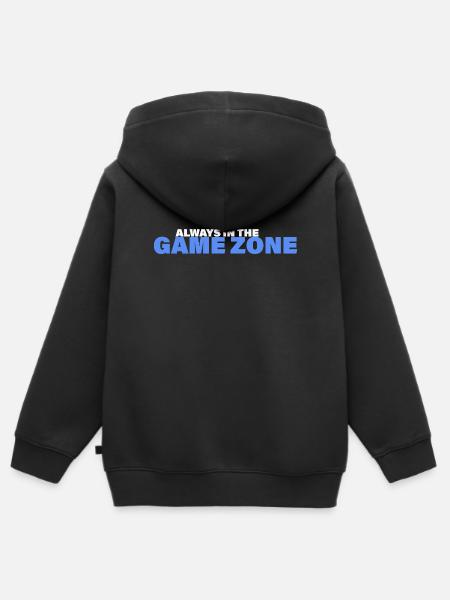 GAME ZONE - Kinder Premium Organic Zip Hoodie - Schwarz
