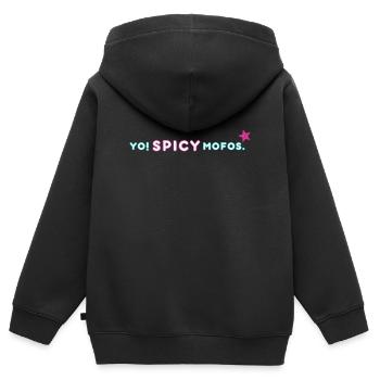 Yo! Spicy Mofos. | Retro Y2K Style - Kinder Premium Organic Zip Hoodie - Schwarz - Hinten - AI Model Kid Male (0cm)