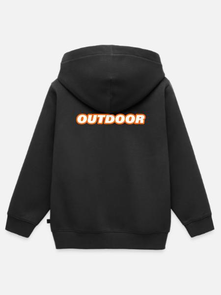 OUTDOOR - Kinder Premium Organic Zip Hoodie - Schwarz