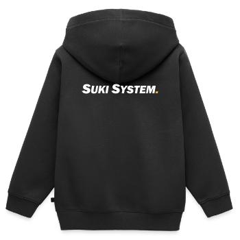 Suki System - Kids Premium Organic Zip-up Hoodie - black - Back - AI Model Kid Male (0cm)