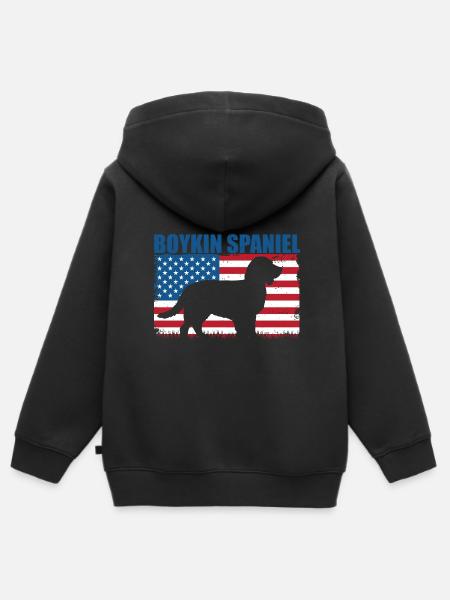 Boykin Spaniel - Kinder Premium Organic Zip Hoodie - Schwarz