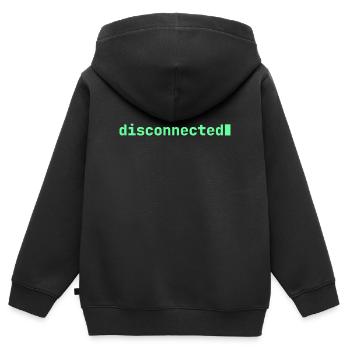 Feeling Disconnected | Developer mood  - Kinder Premium Organic Zip Hoodie - Schwarz - Hinten - AI Model Kid Male (0cm)