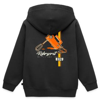 RG28 - Kultmixer der DDR - Retro Ostalgie - Kinder Premium Organic Zip Hoodie - Schwarz - Hinten - AI Model Kid Male (0cm)