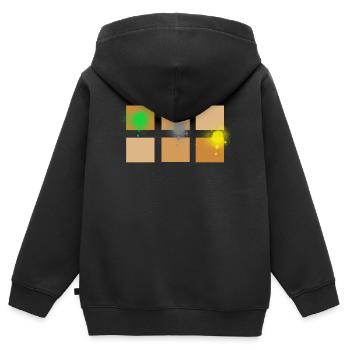 Abstract Art Illustration Painting Form - Kids Premium Organic Zip-up Hoodie - black - Back - AI Model Kid Male (0cm)