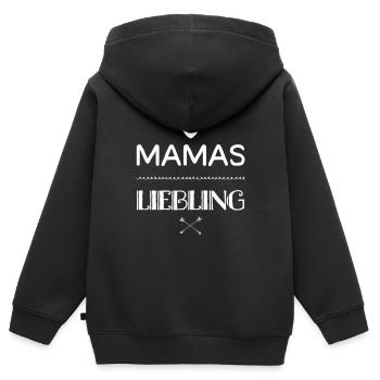 Mamas Liebling - Kinder Premium Organic Zip Hoodie - Schwarz - Hinten - AI Model Kid Male (0cm)