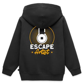 Schlösser knacken Entfesselungskünstler Geschenk - Kinder Premium Organic Zip Hoodie - Schwarz - Hinten - AI Model Kid Male (0cm)