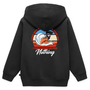 Kiteboarder Kitesurfer Kiten Kiteboard Cadeau - Sweat Premium à capuche zippé enfant bio - noir - Dos - AI Model Kid Male (0cm)