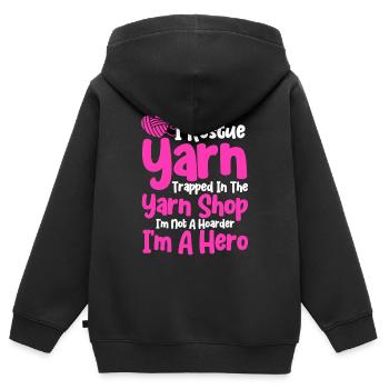 Knitting Knitting Lovers Knitting Gift - Kids Premium Organic Zip-up Hoodie - black - Back - AI Model Kid Male (0cm)