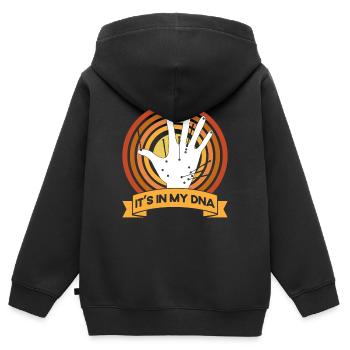 Médecine alternative Acupuncture Médecine chinoise - Sweat Premium à capuche zippé enfant bio - noir - Dos - AI Model Kid Male (0cm)