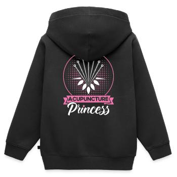 Médecine alternative Médecine chinoise Acupuncture - Sweat Premium à capuche zippé enfant bio - noir - Dos - AI Model Kid Male (0cm)
