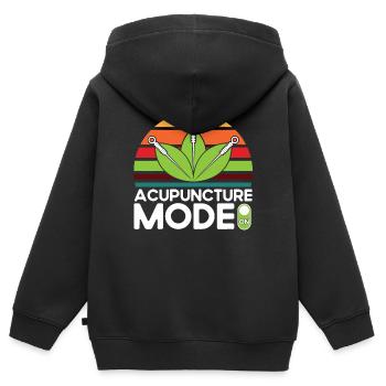 Médecine chinoise Acupuncturiste Alternatif Medizi - Sweat Premium à capuche zippé enfant bio - noir - Dos - AI Model Kid Male (0cm)