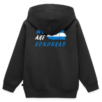 Wir sind Honduras - Kinder Premium Organic Zip Hoodie - Schwarz - Hinten - AI Model Kid Male (0cm)