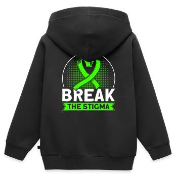 Bewusstsein für psychische Gesundheit Psychisches - Kinder Premium Organic Zip Hoodie - Schwarz - Hinten - AI Model Kid Male (0cm)