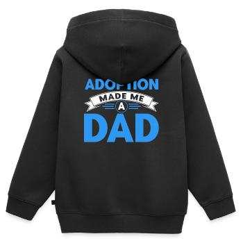 Adoption Adoptive Parents Foster Parents Gift - Kids Premium Organic Zip-up Hoodie - black - Back - AI Model Kid Male (0cm)