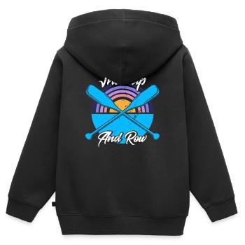 Ruderer Mannschaft Rudern Rudern Geschenk - Kinder Premium Organic Zip Hoodie - Schwarz - Hinten - AI Model Kid Male (0cm)
