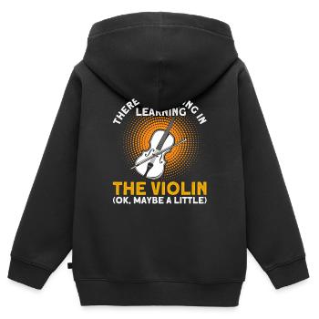 Violinist Orchester-Violinist Geigenspieler Gesche - Kinder Premium Organic Zip Hoodie - Schwarz - Hinten - AI Model Kid Male (0cm)