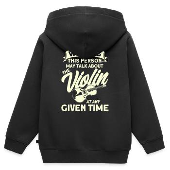 Violinist Orchester-Violinist Geigenspieler Gesche - Kinder Premium Organic Zip Hoodie - Schwarz - Hinten - AI Model Kid Male (0cm)
