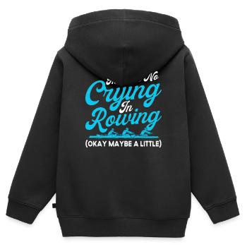 Mannschaft Rudern Rudermannschaft Mannschaft Ruder - Kinder Premium Organic Zip Hoodie - Schwarz - Hinten - AI Model Kid Male (0cm)