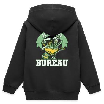 Schrebergarten Garten Gartenarbeit Geschenk - Kinder Premium Organic Zip Hoodie - Schwarz - Hinten - AI Model Kid Male (0cm)
