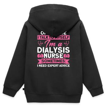 Dialyse Behandlung Dialyse Schwester Dialyse Gesch - Kinder Premium Organic Zip Hoodie - Schwarz - Hinten - AI Model Kid Male (0cm)