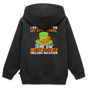 Ireland Irish Irish Roots Gift - Kids Premium Organic Zip-up Hoodie - black - Back - AI Model Kid Male (0cm)