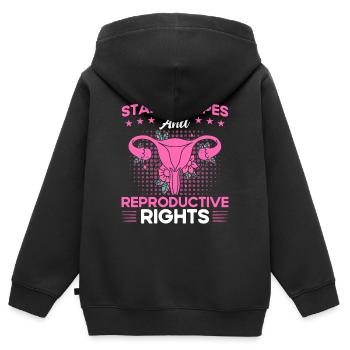 Rechte der Frauen Gleichberechtigung der Geschlech - Kinder Premium Organic Zip Hoodie - Schwarz - Hinten - AI Model Kid Male (0cm)