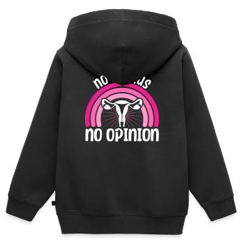 Droits des femmes Autonomisation féministe - Sweat Premium à capuche zippé enfant bio - noir - Dos - AI Model Kid Male (0cm)