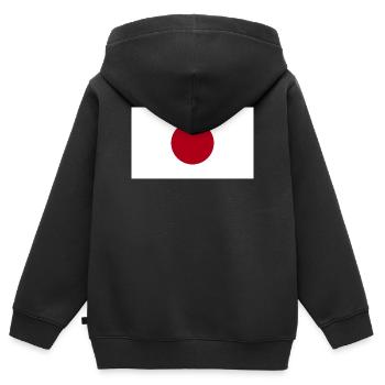 Japan National Flag - Kids Premium Organic Zip-up Hoodie - black - Back - AI Model Kid Male (0cm)