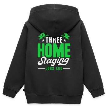 Haus Einrichtung Hausvorstellung Innenarchitekt Ge - Kinder Premium Organic Zip Hoodie - Schwarz - Hinten - AI Model Kid Male (0cm)