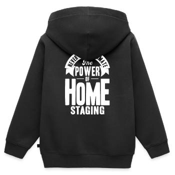 Innenarchitekt Inneneinrichtung Haus Einrichtung G - Kinder Premium Organic Zip Hoodie - Schwarz - Hinten - AI Model Kid Male (0cm)